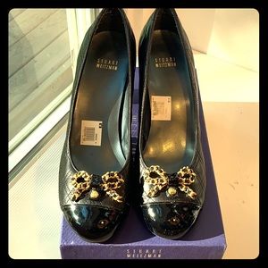 Stuart Weizmann Quantas Black Nappa Size 10